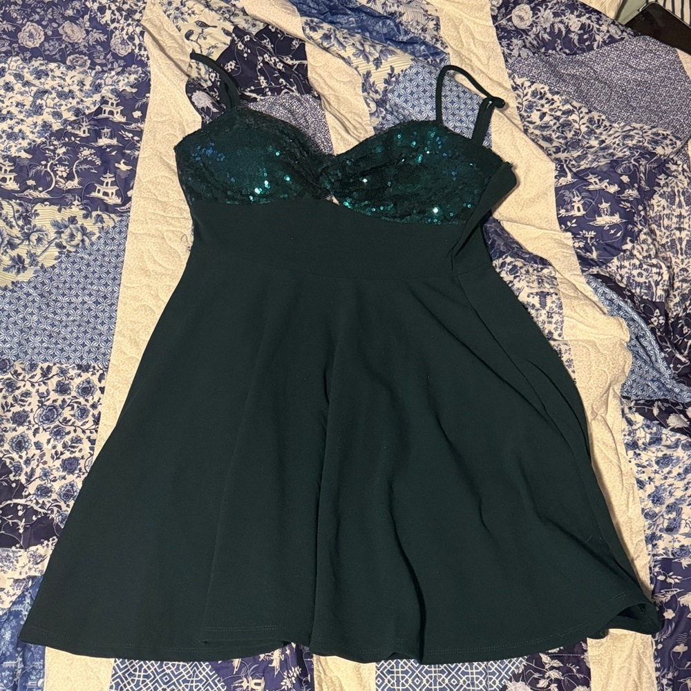 City Studio Teal Dress